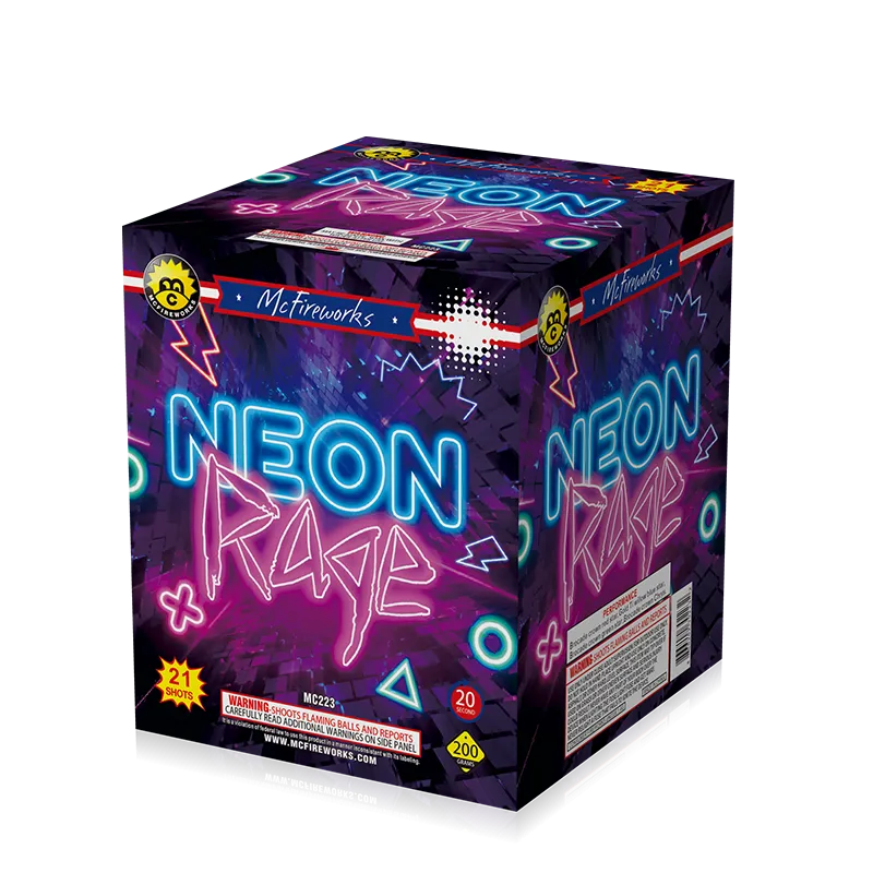 Neon Rage 21 Shots 200g Cake MC223